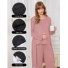 image:imageEkouaer Maternity Nursing Robe Set 3 Pieces Sleeveless Top Pregnancy Pants amp Robe Double Layer Pajamas SXXLDirty Rose