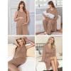 image:imageEkouaer Maternity Nursing Robe Set 3 Pieces Sleeveless Top Pregnancy Pants amp Robe Double Layer Pajamas SXXLKhaki