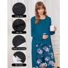 image:imageEkouaer Maternity Nursing Robe Set 3 Pieces Sleeveless Top Pregnancy Pants amp Robe Double Layer Pajamas SXXLLake Blue