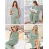 image:imageEkouaer Maternity Nursing Robe Set 3 Pieces Sleeveless Top Pregnancy Pants amp Robe Double Layer Pajamas SXXLLight Green