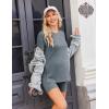 image:imageEkouaer Maternity Sets 2 Piece Outfits Ribbed Knit Short Sleeve Shirts and Biker Shorts Pregnancy Loungewear Mama Clothes03 Grey Blue