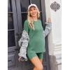 image:imageEkouaer Maternity Sets 2 Piece Outfits Ribbed Knit Short Sleeve Shirts and Biker Shorts Pregnancy Loungewear Mama ClothesGreen
