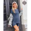 image:imageEkouaer Maternity Sets 2 Piece Outfits Ribbed Knit Short Sleeve Shirts and Biker Shorts Pregnancy Loungewear Mama ClothesNavy