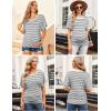 image:imageEkouaer Maternity Shirts 3 Packs Dolman Sleeve Side Ruched Tops Tunic Casual Pregnancy Clothes SXXLBlackGrayWhite