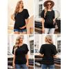 image:imageEkouaer Maternity Shirts 3 Packs Dolman Sleeve Side Ruched Tops Tunic Casual Pregnancy Clothes SXXLBlackGreenGray