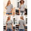 image:imageEkouaer Maternity Shirts 3 Packs Dolman Sleeve Side Ruched Tops Tunic Casual Pregnancy Clothes SXXLBlackGreenGray