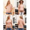 image:imageEkouaer Maternity Shirts 3 Packs Dolman Sleeve Side Ruched Tops Tunic Casual Pregnancy Clothes SXXLBlackMisty RoseLight Grey