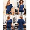 image:imageEkouaer Maternity Shirts 3 Packs Dolman Sleeve Side Ruched Tops Tunic Casual Pregnancy Clothes SXXLBlackNavy BlueDark Gray