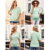 image:imageEkouaer Maternity Shirts 3 Packs Dolman Sleeve Side Ruched Tops Tunic Casual Pregnancy Clothes SXXLGrayDark RedGreen