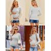 image:imageEkouaer Maternity Shirts 3 Packs Women Long Sleeve Pregnancy Tee Tops Tunic Blouse Ribbed Side Ruched Mama Clothes SXXLBlackDirty PinkGrey