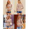 image:imageEkouaer Maternity Shirts 3 Packs Women Long Sleeve Pregnancy Tee Tops Tunic Blouse Ribbed Side Ruched Mama Clothes SXXLBlackDirty PinkGrey