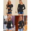 image:imageEkouaer Maternity Shirts 3 Packs Women Long Sleeve Pregnancy Tee Tops Tunic Blouse Ribbed Side Ruched Mama Clothes SXXLBlackDirty PinkGrey
