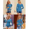image:imageEkouaer Maternity Shirts 3 Packs Women Long Sleeve Pregnancy Tee Tops Tunic Blouse Ribbed Side Ruched Mama Clothes SXXLBlackGreenTeal