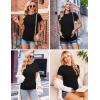 image:imageEkouaer Maternity Shirts Womens 3 Packs Short Sleeve Ribbed Pregnancy Tops Side Ruched Crew Neck Tunic Mama Clothes SXXL3pcs Black Burgundy Red Army Green