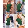 image:imageEkouaer Maternity Shirts Womens 3 Packs Short Sleeve Ribbed Pregnancy Tops Side Ruched Crew Neck Tunic Mama Clothes SXXL3pcs Black Grey Dark Green