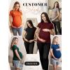 image:imageEkouaer Maternity Shirts Womens 3 Packs Short Sleeve Ribbed Pregnancy Tops Side Ruched Crew Neck Tunic Mama Clothes SXXL3pcs Black White Dirty Pink