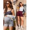 image:imageEkouaer Maternity Shorts Over The Belly Pregnancy Lounge Summer Workout Pajama Sleep Shorts with PocketsMaroon