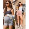 image:imageEkouaer Maternity Shorts Over The Belly Pregnancy Lounge Summer Workout Pajama Sleep Shorts with PocketsPink