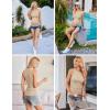 image:imageEkouaer Women Maternity Tank Tops 3 Packs Crew Neck Ribbed Pregnancy Shirts Mama Clothes3pcs Black Brown Beige