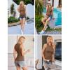 image:imageEkouaer Women Maternity Tank Tops 3 Packs Crew Neck Ribbed Pregnancy Shirts Mama Clothes3pcs Black Brown White
