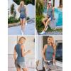 image:imageEkouaer Women Maternity Tank Tops 3 Packs Crew Neck Ribbed Pregnancy Shirts Mama Clothes3pcs Black Grey Gray Blue
