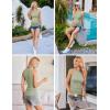 image:imageEkouaer Women Maternity Tank Tops 3 Packs Crew Neck Ribbed Pregnancy Shirts Mama Clothes3pcs Dirty Pink Grey Light Green