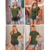 image:imageEkouaer Womens Maternity Shirts 3 Packs Side Ruched Pregnancy Tee Top Tunic Blouse Casual Mama Clothes SXXL3pcs Black  Army Green  Light Grey