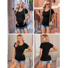 image:imageEkouaer Womens Maternity Shirts 3 Packs Side Ruched Pregnancy Tee Top Tunic Blouse Casual Mama Clothes SXXL3pcs Black  Blue  Wine Red