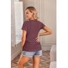 image:imageEkouaer Womens Maternity Shirts 3 Packs Side Ruched Pregnancy Tee Top Tunic Blouse Casual Mama Clothes SXXL3pcs Black  Dark Red  Light Green