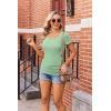 image:imageEkouaer Womens Maternity Shirts 3 Packs Side Ruched Pregnancy Tee Top Tunic Blouse Casual Mama Clothes SXXL3pcs Black  Dark Red  Light Green