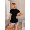 image:imageEkouaer Womens Maternity Shirts 3 Packs Side Ruched Pregnancy Tee Top Tunic Blouse Casual Mama Clothes SXXL3pcs Black  Dark Red  Navy