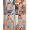 image:imageEkouaer Womens Maternity Shirts 3 Packs Side Ruched Pregnancy Tee Top Tunic Blouse Casual Mama Clothes SXXL3pcs Black  Dirty Pink  Light Grey