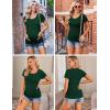 image:imageEkouaer Womens Maternity Shirts 3 Packs Side Ruched Pregnancy Tee Top Tunic Blouse Casual Mama Clothes SXXL3pcs Black  Green  Dark Grey