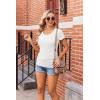 image:imageEkouaer Womens Maternity Shirts 3 Packs Side Ruched Pregnancy Tee Top Tunic Blouse Casual Mama Clothes SXXL3pcs Black  Grey  White