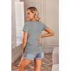 image:imageEkouaer Womens Maternity Shirts 3 Packs Side Ruched Pregnancy Tee Top Tunic Blouse Casual Mama Clothes SXXL3pcs Black  Grey  White
