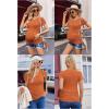 image:imageEkouaer Womens Maternity Shirts 3 Packs V Neck Tops Tunic Pregnancy Clothes Side Ruched Short Sleeve Casual T Shirt SXXLDark GreyMaroonCaramel