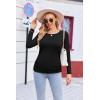 image:imageEkouaer Womens Maternity Shirts Long Sleeve 3 Packs Pregnancy Tee Top Tunic Blouse Casual Mama Clothes SXXL3pcs Black  Black  Black