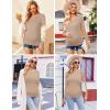 image:imageEkouaer Womens Maternity Shirts Long Sleeve 3 Packs Pregnancy Tee Top Tunic Blouse Casual Mama Clothes SXXL3pcs Black  Brown  Khaki