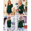 image:imageEkouaer Womens Maternity Shirts Long Sleeve 3 Packs Pregnancy Tee Top Tunic Blouse Casual Mama Clothes SXXL3pcs Black  Green  White Stripe