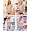 image:imageEkouaer Womens Maternity Shirts Long Sleeve 3 Packs Pregnancy Tee Top Tunic Blouse Casual Mama Clothes SXXL3pcs Black  White  Dirty Pink