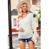 image:imageEkouaer Womens Maternity Shirts Long Sleeve 3 Packs Pregnancy Tee Top Tunic Blouse Casual Mama Clothes SXXL3pcs White  White  White