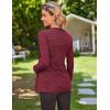 image:imageEkouaer Womens Maternity Shirts Long Sleeve Pregnancy Tops Casual Ribbed Knit Winter Pregnant BlousesA Wine Red