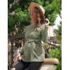 image:imageEkouaer Womens Maternity Shirts Long Sleeve Pregnancy Tops Casual Ribbed Knit Winter Pregnant BlousesArmy Green