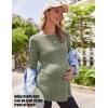 image:imageEkouaer Womens Maternity Shirts Long Sleeve Pregnancy Tops Casual Ribbed Knit Winter Pregnant BlousesArmy Green