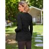 image:imageEkouaer Womens Maternity Shirts Long Sleeve Pregnancy Tops Casual Ribbed Knit Winter Pregnant BlousesBlack