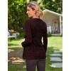image:imageEkouaer Womens Maternity Shirts Long Sleeve Pregnancy Tops Casual Ribbed Knit Winter Pregnant BlousesCaramel Dark Brown