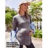 image:imageEkouaer Womens Maternity Shirts Long Sleeve Pregnancy Tops Casual Ribbed Knit Winter Pregnant BlousesDark Purple