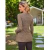 image:imageEkouaer Womens Maternity Shirts Long Sleeve Pregnancy Tops Casual Ribbed Knit Winter Pregnant BlousesMocha Brown