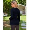 image:imageEkouaer Womens Maternity Shirts Long Sleeve Pregnancy Tops Casual Ribbed Knit Winter Pregnant BlousesNavyblue