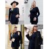 image:imageEkouaer Womens Maternity Shirts Long Sleeve Pregnancy Tops Casual Ribbed Knit Winter Pregnant BlousesNavyblue